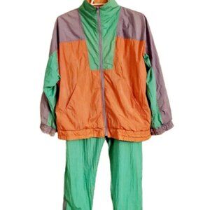 Vintage Abernathy 1980's Sweat Suit Colorblock